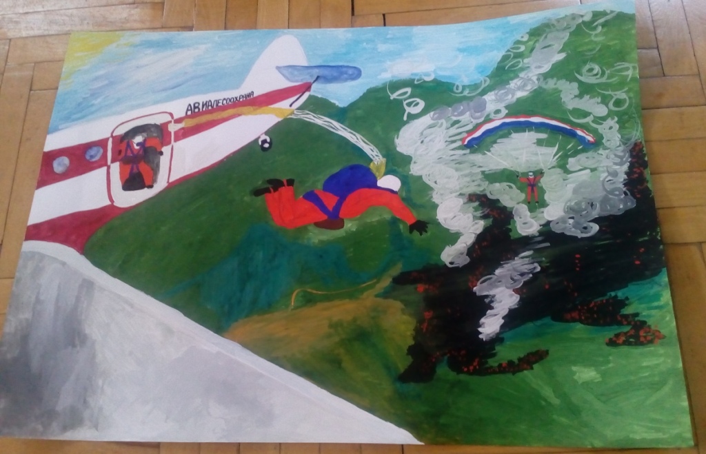 Смоленские школьники участвуют в конкурсе рисунков о деятельности лесных пожарных - фото 1